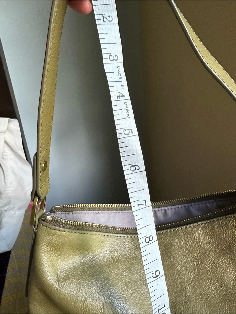 Fossil Amelia Hobo Bag Olive‎ Green Leather Shoulder Tote SHB1819